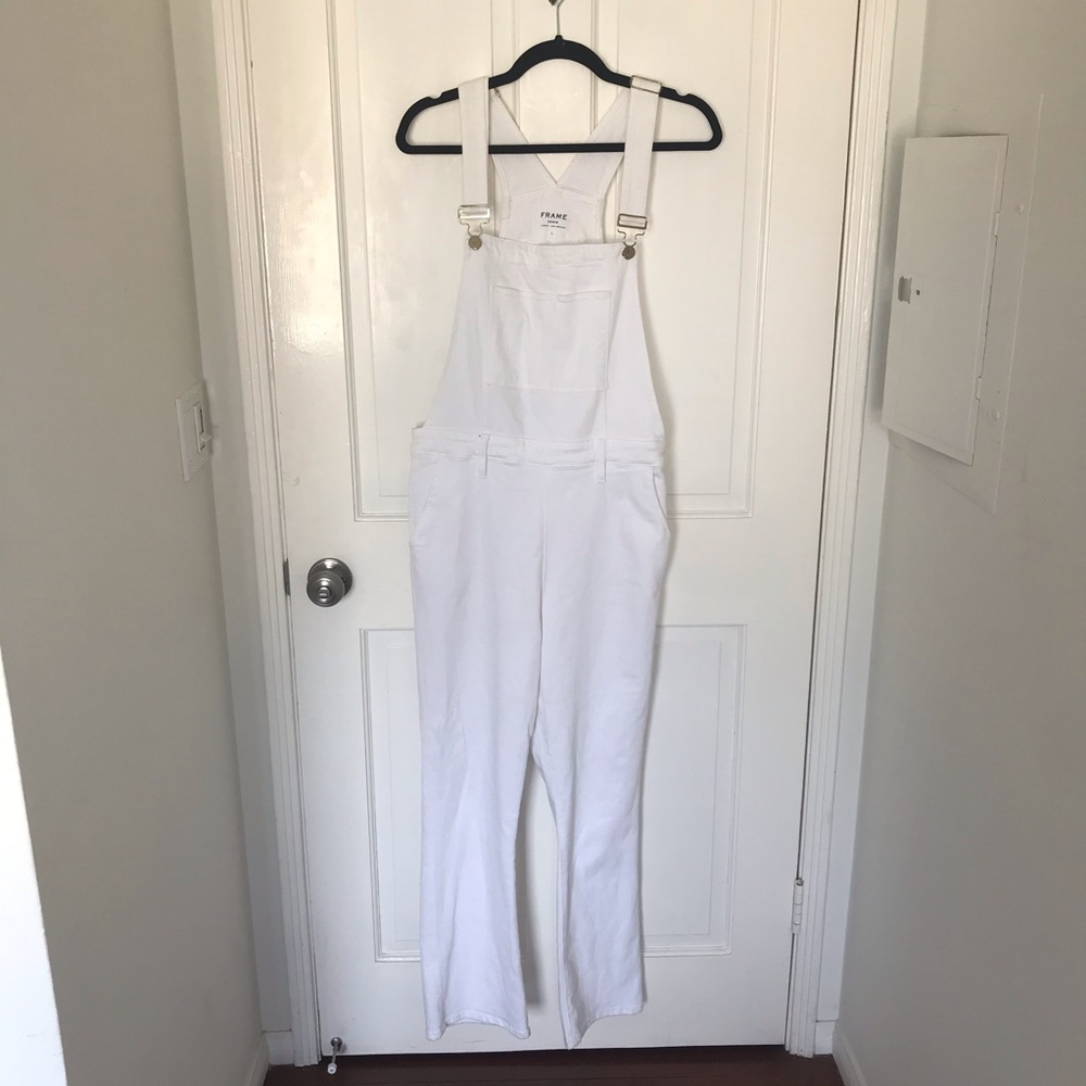Frame brand White Overalls with Gold Detail